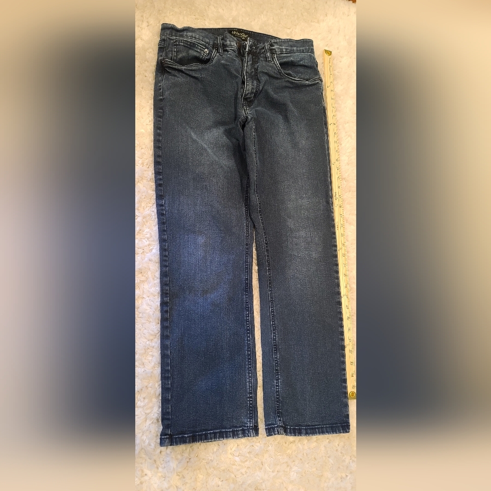 Urban Star blue jeans, cotton, 2% spandex, relaxed fit, classic 5 pocket, 34x30